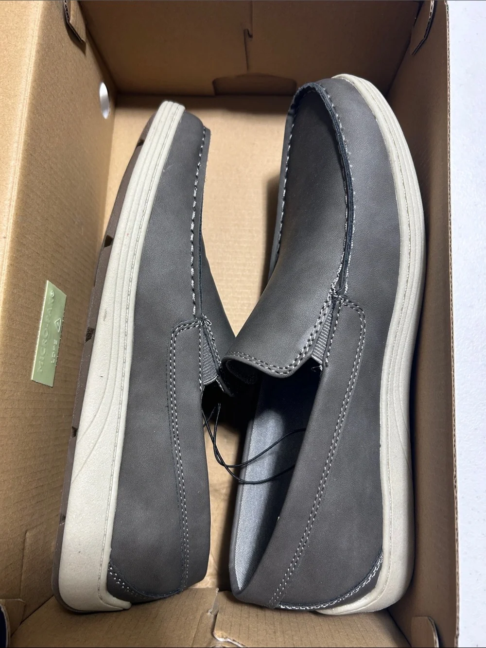 Izod Gray Slip-On Loafers - Men's Casual Moc Toe